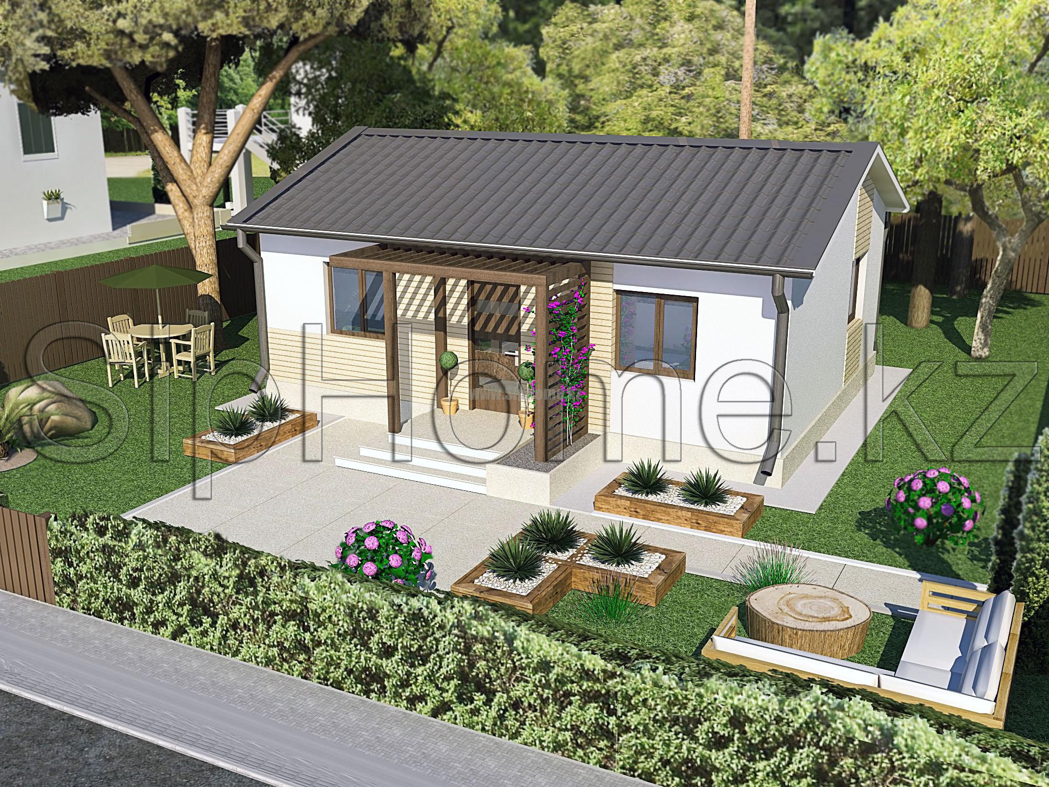 «Свобода» - проект строительства дома из СИП-панелей, 57,7 кв.м - 3 365 807 тенге