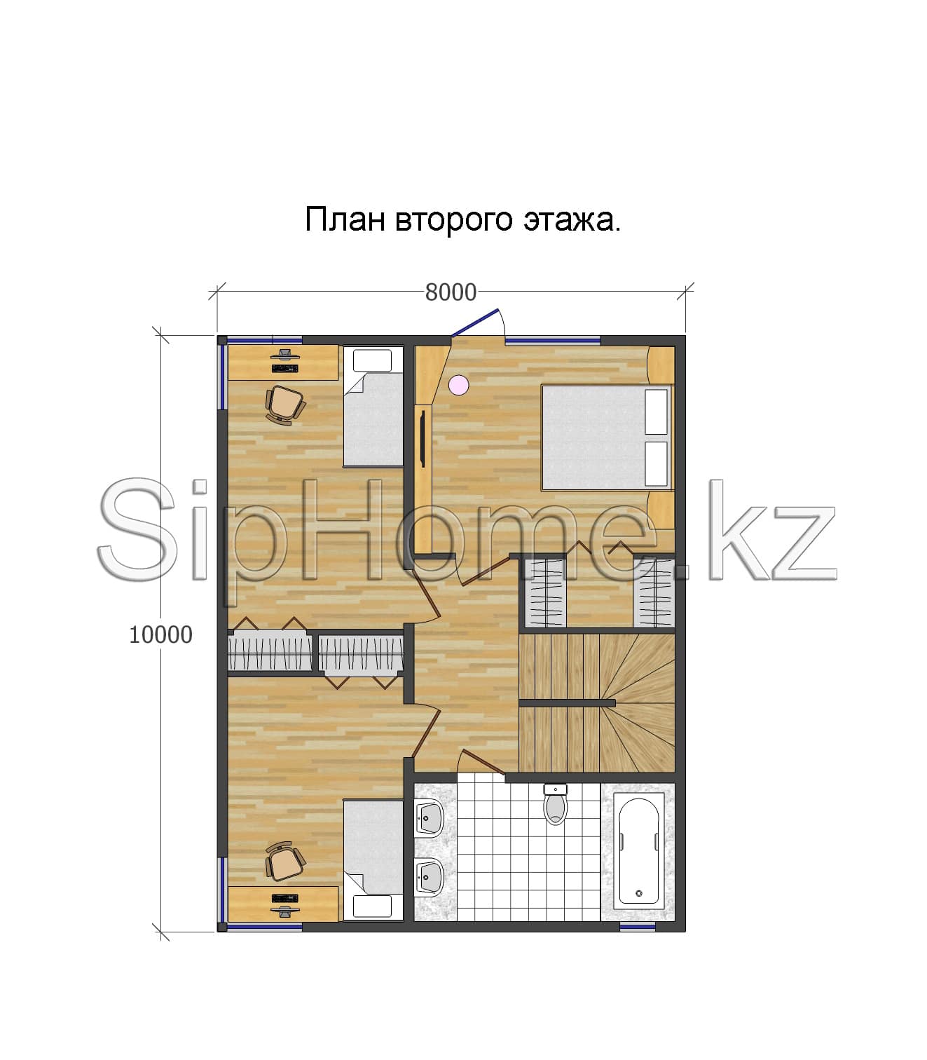 Построим проект дома «Нурлытау» 160 кв.м. из SIP панелей в Алматы,  Каскелене, Талгаре, Ушконыр | SipHome.kz