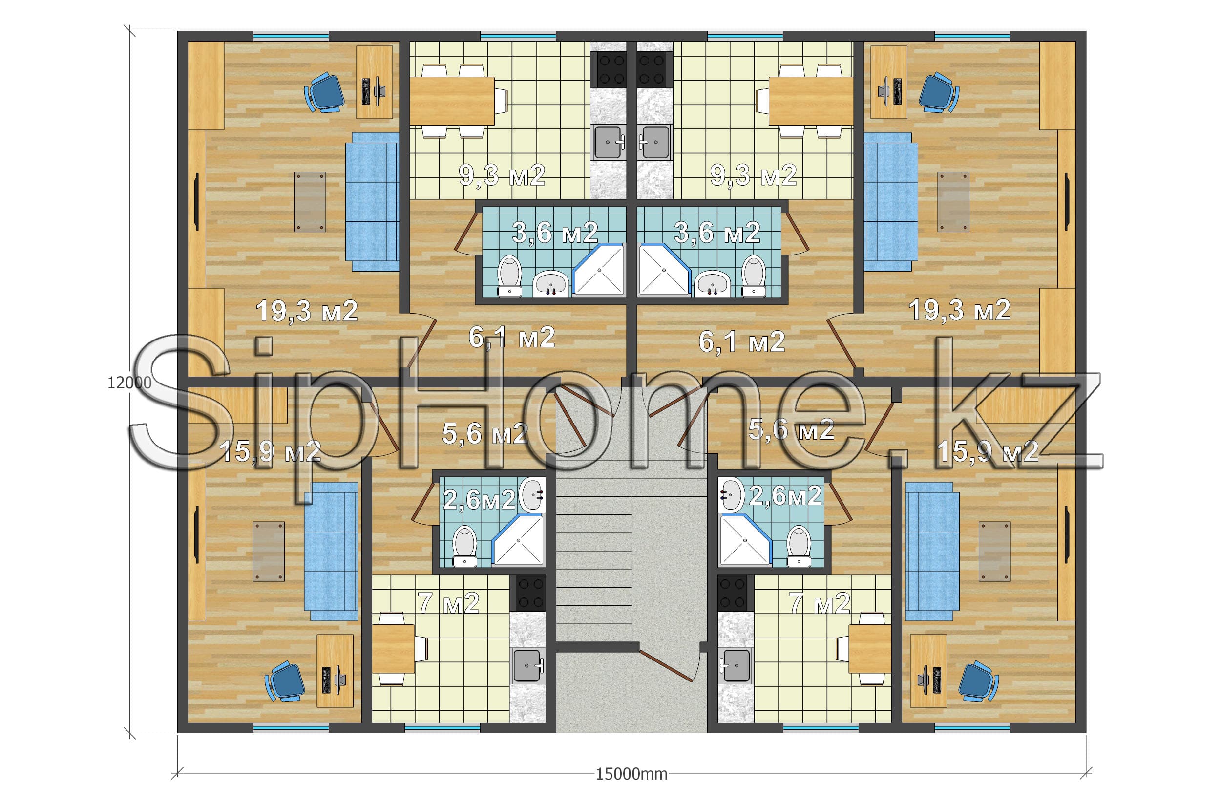 Инвестиционный проект Сидней 12-и квартирного дома 540 кв. м - SipHome.kz |  SipHome.kz