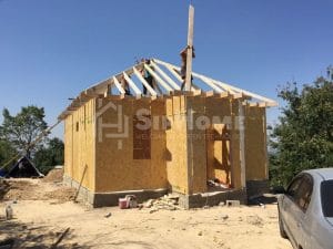 Строительство дома для небольшой семьи 65м2 из СИП панелей в Кенсай