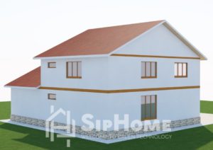 Начато строительство двухэтажного дома из СИП панелей площадью 278 м2
