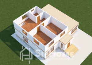 Начато строительство двухэтажного дома из СИП панелей площадью 278 м2
