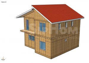 Строительство двухэтажного дома площадью 130 квадратных метров из СИП панелей (объект СДАН)
