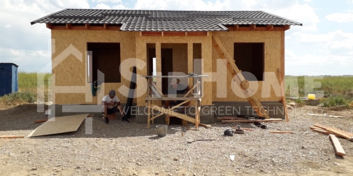 Строительство дома из СИП панелей в Бурундае 63м2 (Объект СДАН)