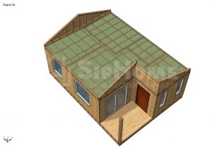 Строительство одноэтажного дома площадью 48 квадратных метров по каркасной технологии в СО Алма (объект СДАН)